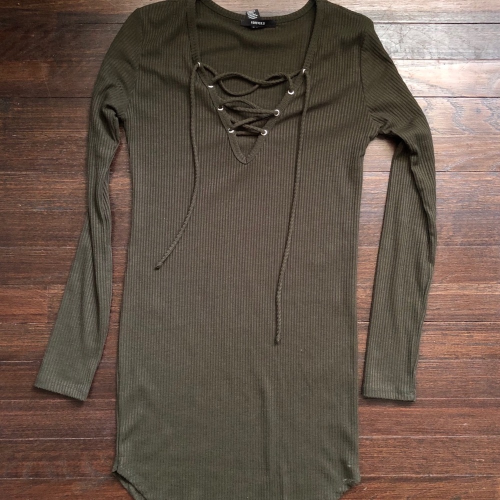 Long sleeve shirt dress